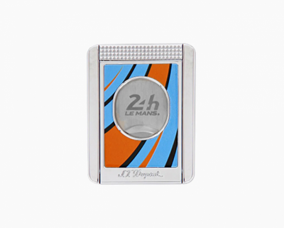 S.T. Dupont Le Mans silver orange cigar cutter & stand