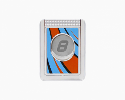 S.T. Dupont Le Mans silver orange cigar cutter & stand