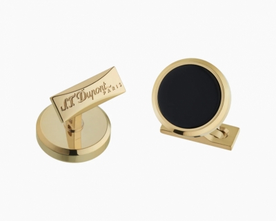 S.T. Dupont Steel Cufflinks - Yellow