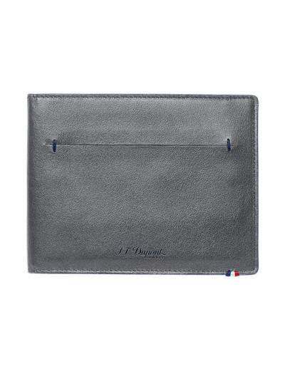 Line D Slim Billfold 7 Credit Cards Grey & Blue