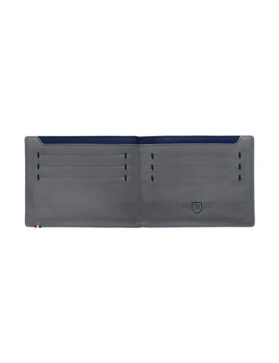 Line D Slim Billfold 7 Credit Cards Grey & Blue