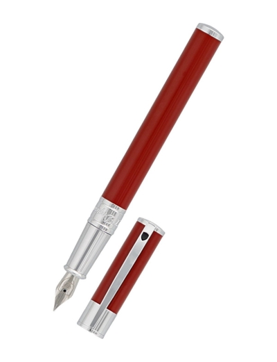 S.T. Dupont D-Initial fountain pen red chrome