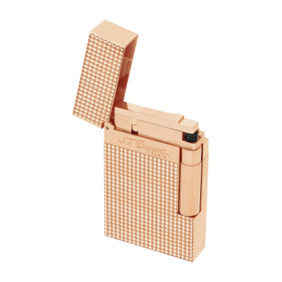 S.T. Dupont Ligne 2 diamond head rose gold lighter zapalniczka