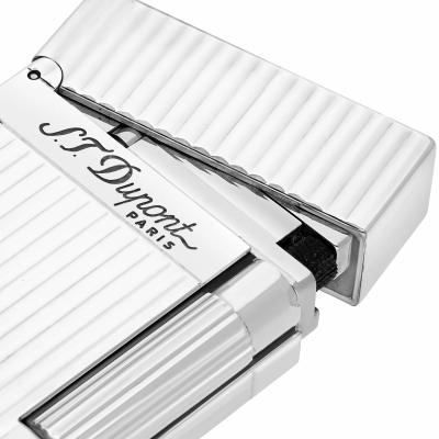 S.T. Dupont Ligne 2 guilloche lighter silver