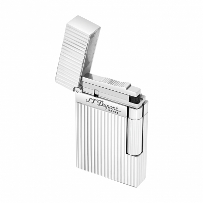 S.T. Dupont Ligne 2 guilloche lighter silver