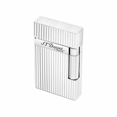 S.T. Dupont Ligne 2 guilloche lighter silver