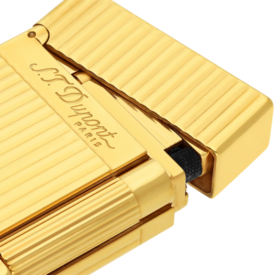 S.T. Dupont Ligne 2 vertical lines yellow gold lighter