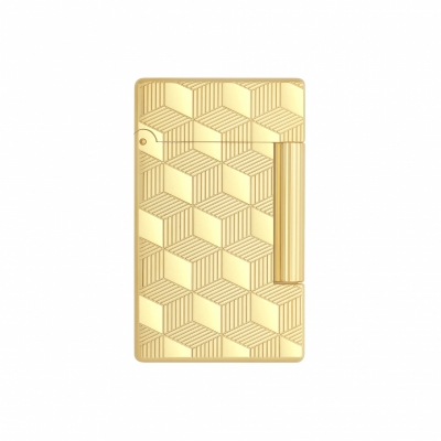 S.T. Dupont Initial Guilloche lighter Gold