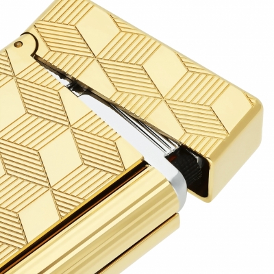 S.T. Dupont Initial Guilloche lighter Gold