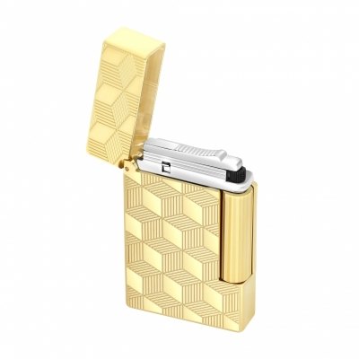 S.T. Dupont Initial Guilloche lighter Gold