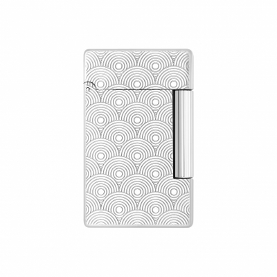 S.T. Dupont Initial Guilloche lighter silver