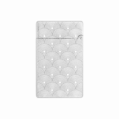 S.T. Dupont Initial Guilloche lighter silver