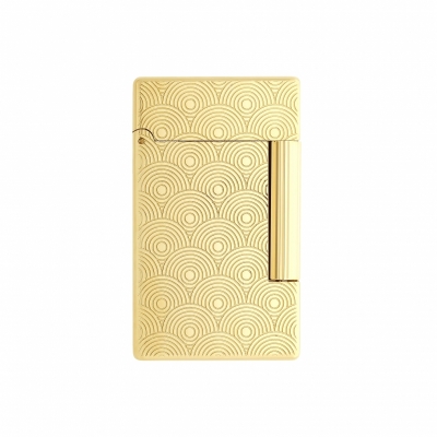S.T. Dupont Initial Guilloche lighter Gold