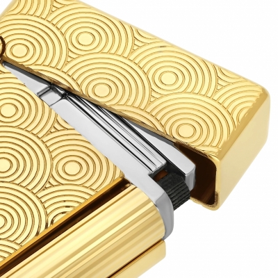 S.T. Dupont Initial Guilloche lighter Gold