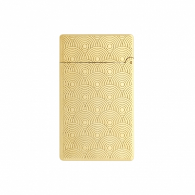 S.T. Dupont Initial Guilloche lighter Gold