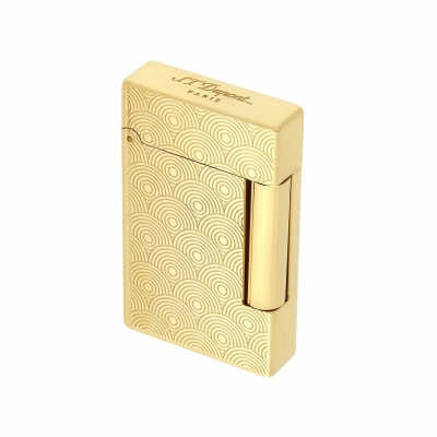 S.T. Dupont Initial Guilloche lighter Gold