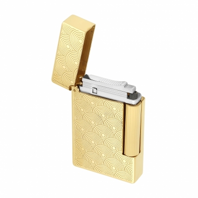 S.T. Dupont Initial Guilloche lighter Gold