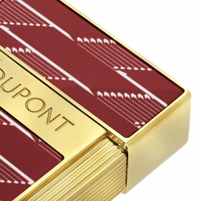 S.T. Dupont Biggy Lacquered Lighter Monogram 1872  Burgundy