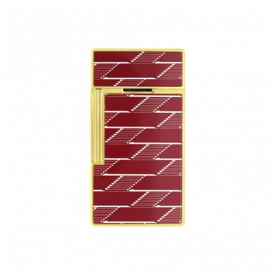S.T. Dupont Biggy Lacquered Lighter Monogram 1872  Burgundy