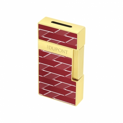 S.T. Dupont Biggy Lacquered Lighter Monogram 1872  Burgundy