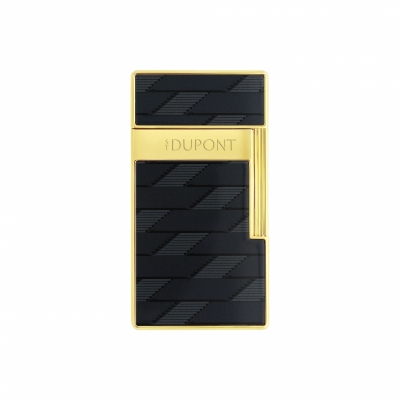 S.T. Dupont Biggy Lacquered lighter  monogram 1872  Black