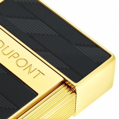 S.T. Dupont Biggy Lacquered lighter  monogram 1872  Black