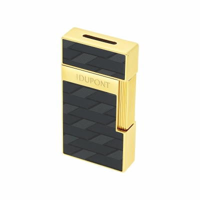 S.T. Dupont Biggy Lacquered lighter  monogram 1872  Black