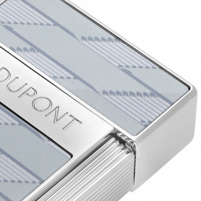 S.T. Dupont Biggy Lacquered lighter Monogram 1872 light gray 