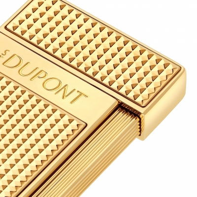 S.T. Dupont Slimmy Diamond Head Lighter golden