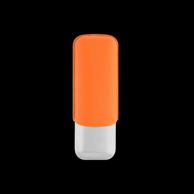 S.T Dupont 2 CIGAR CASE CHROME ORANGE