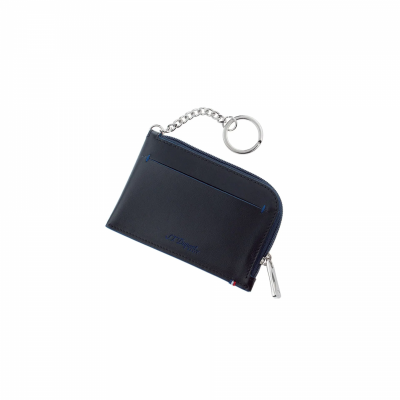 Line D Slim black & blue coin etui