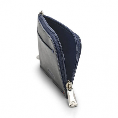 Line D Slim black & blue coin etui