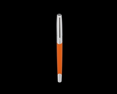 S.T Dupont Defi Millennium Silver & Mat Orange Fountain Pen