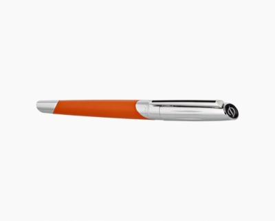 S.T. Dupont Defi Millennium silver & matt orange rollerball pen