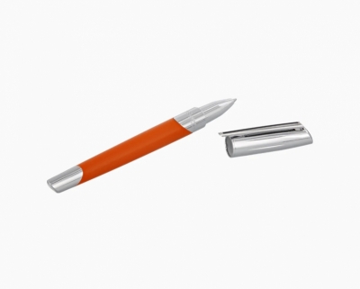 S.T. Dupont Defi Millennium silver & matt orange rollerball pen