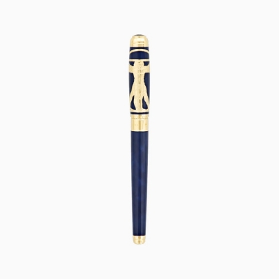 S.T. Dupont Line D Fountain Pen Prestige Blue Vitruvian Man