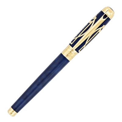 S.T. Dupont Line D Fountain Pen Prestige Blue Vitruvian Man