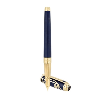 S.T. Dupont Line D Fountain Pen Prestige Blue Vitruvian Man