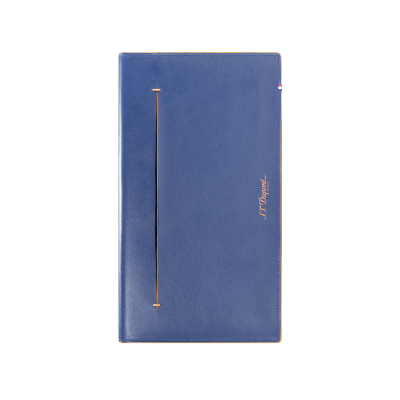Line D blue & orange leather slim organizer