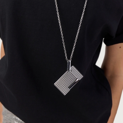 S.T. Dupont Necklace Diamond Head lighter silver