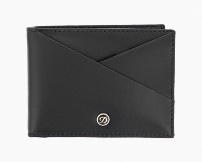 BILLFOLD 6 CREDIT CARDS LINE D CAPSULE BLACK