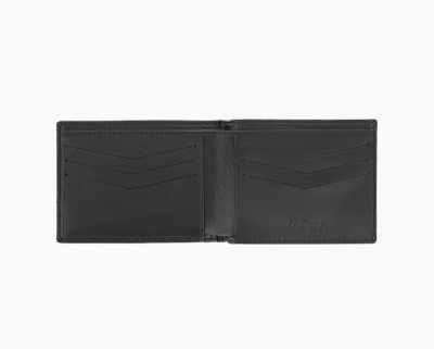 BILLFOLD 6 CREDIT CARDS LINE D CAPSULE BLACK