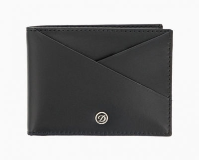 BILLFOLD 8 CREDIT CARDS LINE D CAPSULE BLACK