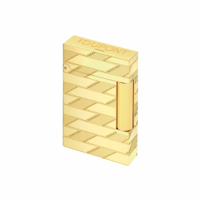 S.T. Dupont Ligne 2 guilloche monogram 1872 gold zapalniczka