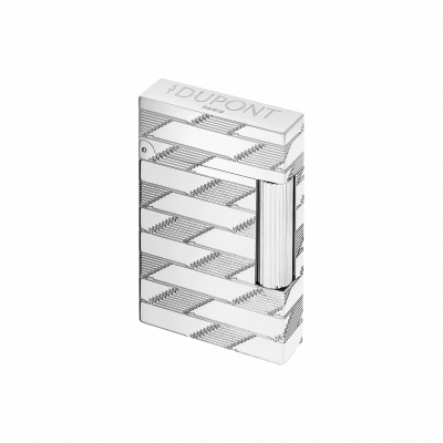 S.T. Dupont Ligne 2 guilloche monogram 1872 silver zapalniczka