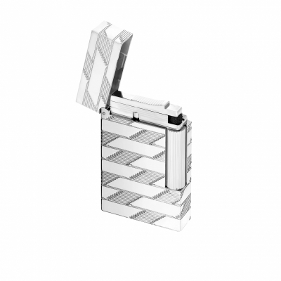 S.T. Dupont Ligne 2 guilloche monogram 1872 silver zapalniczka