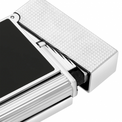 S.T. Dupont Ligne 2 Micro Diamond head lighter Silver