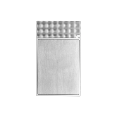 S.T. Dupont Ligne 2 microdiamond head brushed platinum lighter