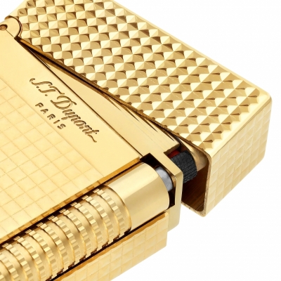 S.T. Dupont Le Grand Dupont diamond head gold lighter zapalniczka