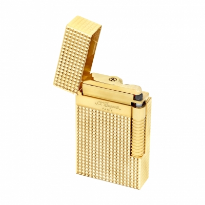 S.T. Dupont Le Grand Dupont diamond head gold lighter zapalniczka